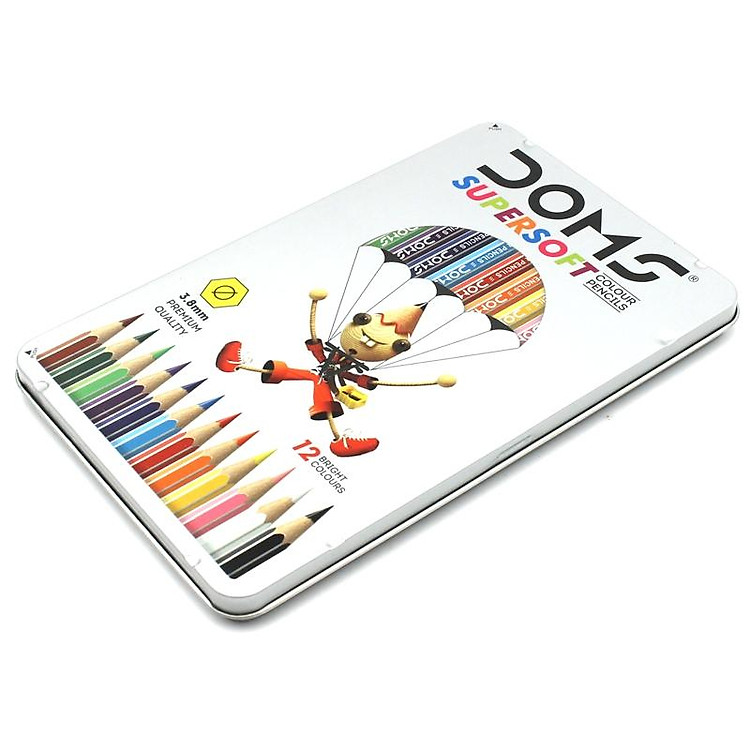 Bộ Bút Chì Màu DOMS Supersoft 7204 (12 chiếc) - Ảnh 2