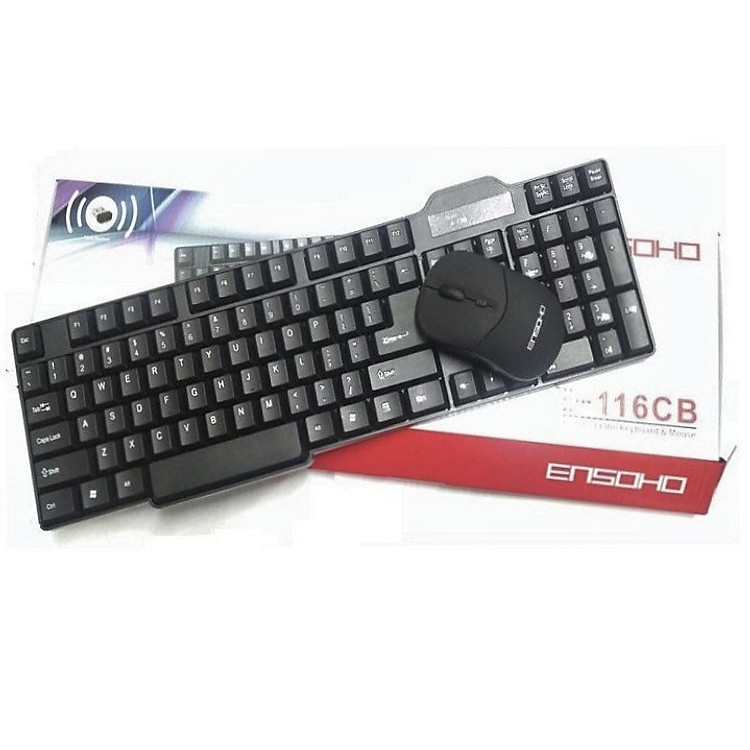 Bộ bàn phím chuột quang không dây hiệu Ensoho mã E-116CB - Hàng chính hãng
