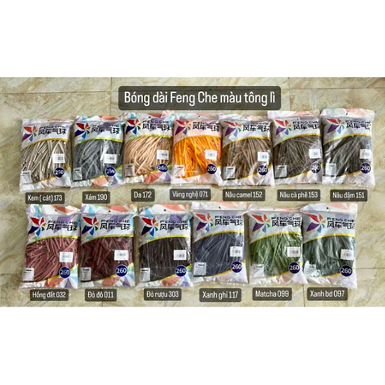 Bóng bay dài FengChe Cối Xay Gió 260 Model - Kem 173 - Ảnh 6