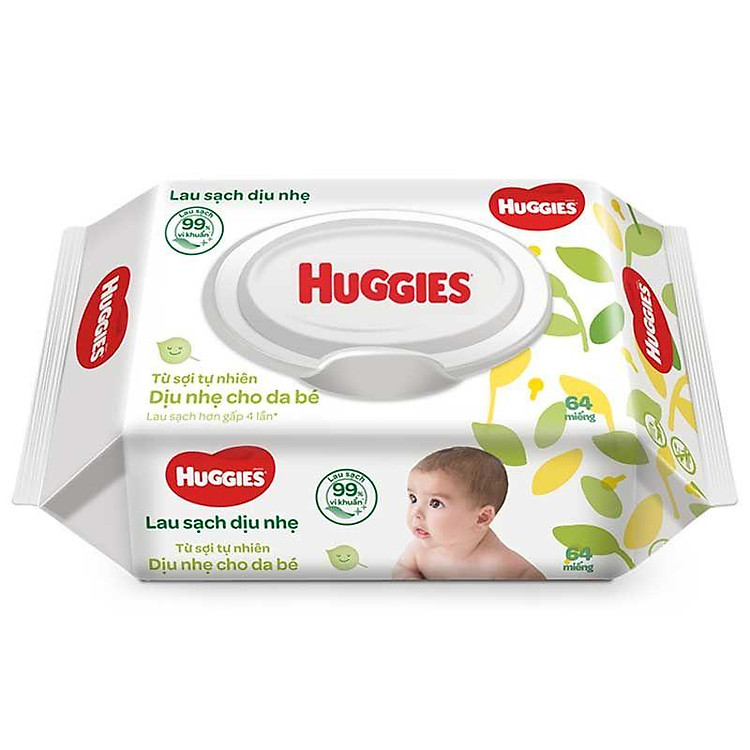 Khăn Ướt Em Bé Gold Huggies Không Mùi Gói 64 Miếng-8888336025650