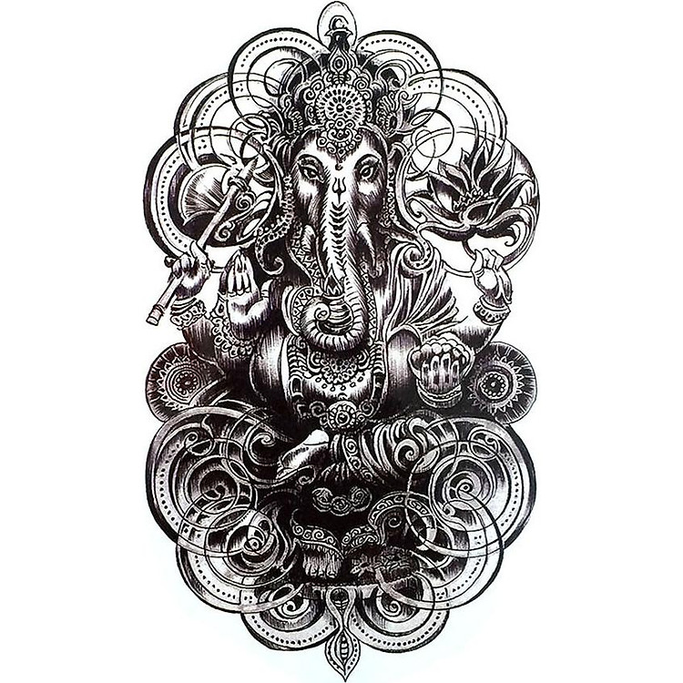 Hình Xăm Dán Chúa Voi QSA194