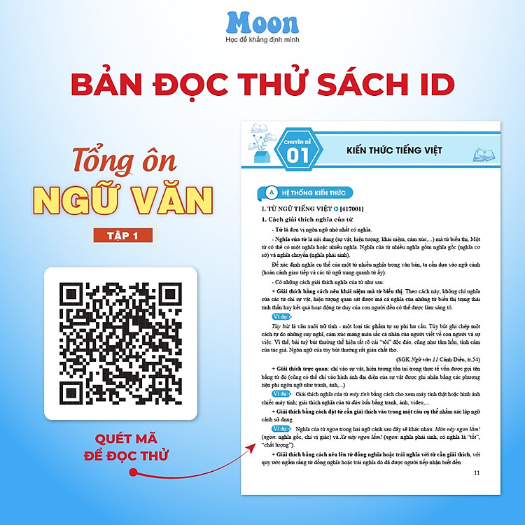 ID Tổng ôn ngữ văn lớp 12 Moonbook, ôn thi thpt quốc gia 2024 - Tập 1 - Ảnh 2