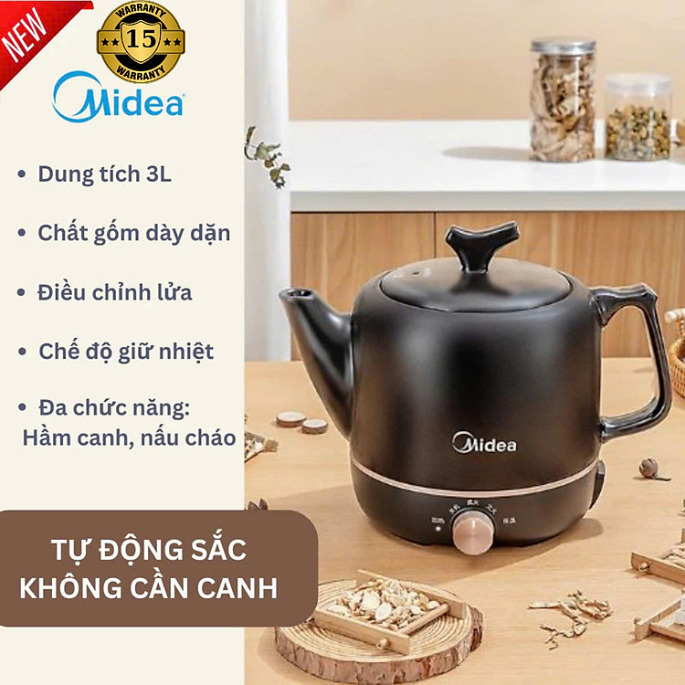 Ấm sắc thuốc Midea MD-JYE3001 Hàng chính hãng