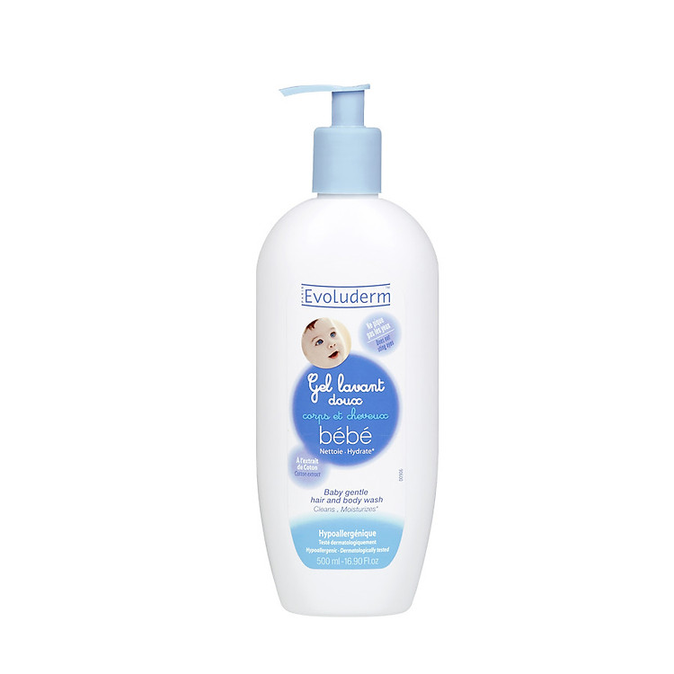 Gel tắm gội toàn thân cho bé Gel Lavant Bebe Evoluderm 500ml - 9135