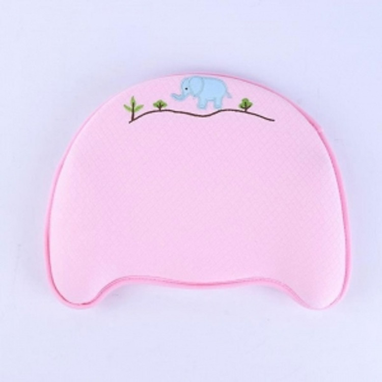 Gối cao su non đa năng tiện dụng với 04 chức năng: chống bẹp đầu, méo đầu, còm lưng và vẹo cổ cho trẻ sơ sinh- Màu Hồng