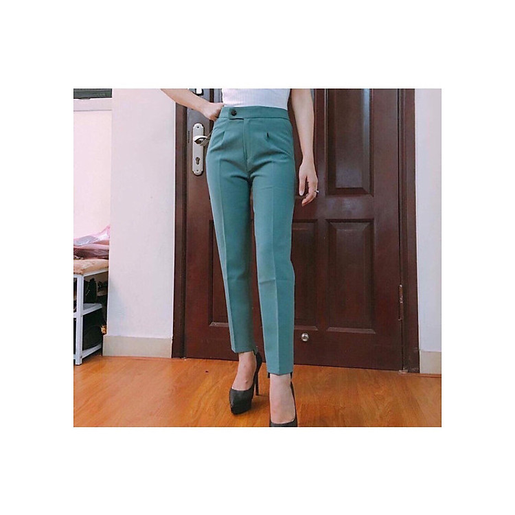 Quần baggy nữ gấu lệch vải tuyết mưa