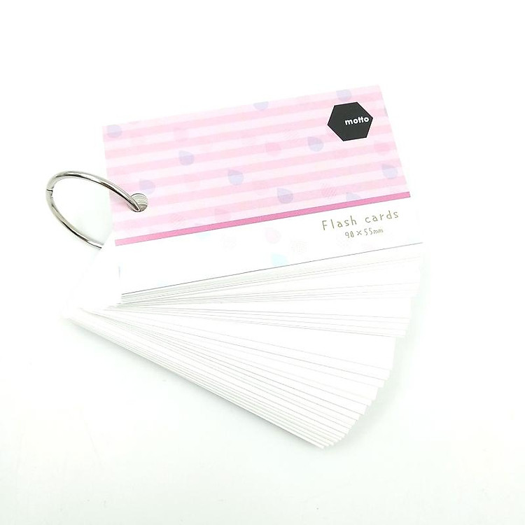Giấy Note Motto Flash Cards CYFC90-PK (200g) - Màu Hồng - Ảnh 2