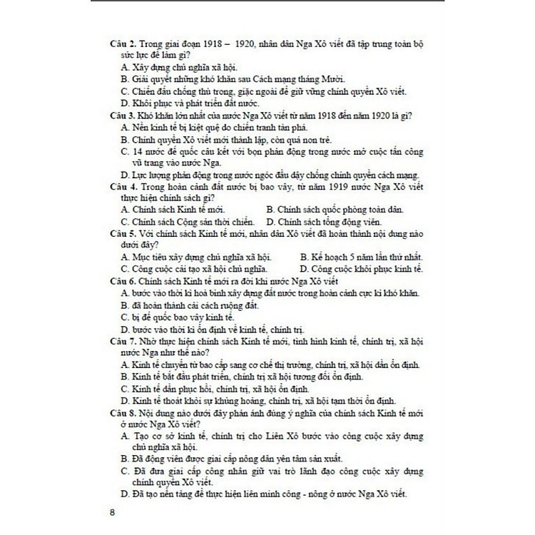 Trả Lời Câu Hỏi Lịch Sử Lớp 9 - Tự Luận Và Trắc Nghiệm - Ảnh 4