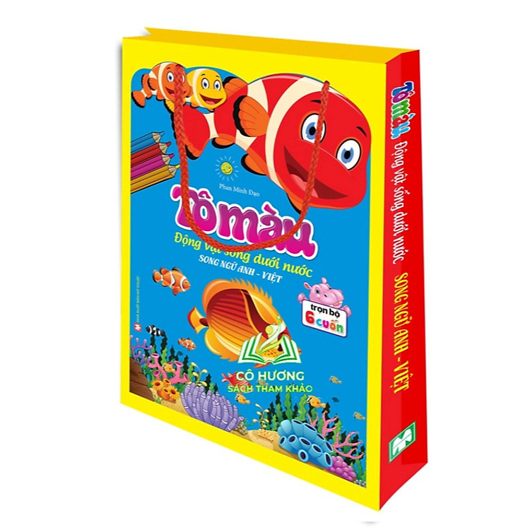 Túi Tô Màu Động Vật Dưới Nước 6 Cuốn (Song Ngữ Anh – Việt)