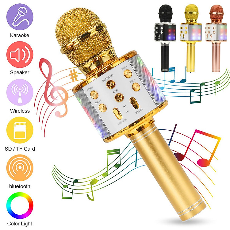 Wireless Karaoke Microphone Portable Bluetooth KTV Music Singing Speaker Mikrofon