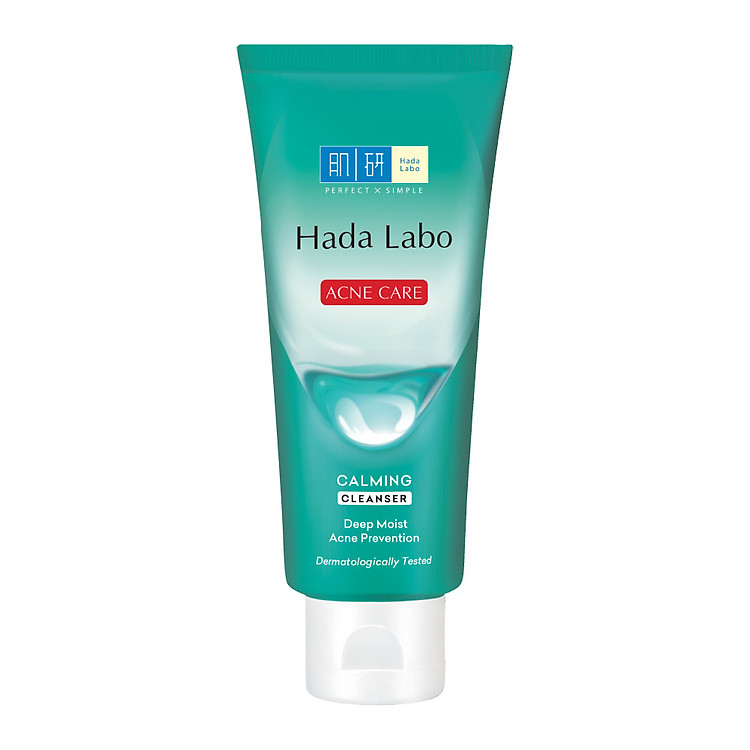 Sữa rửa mặt Hada Labo cho da dầu mụn, da nhạy cảm Hada Labo Acne Care Calming Cleanser 80g