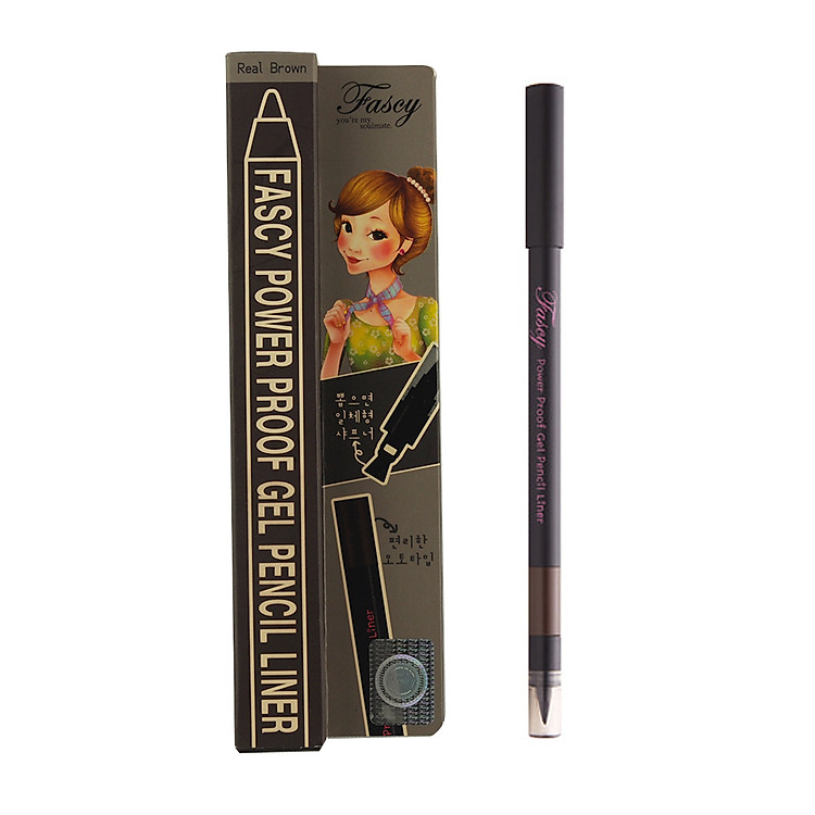 Bút gel kẻ mắt chống nước Fascy Màu nâu 0,4g