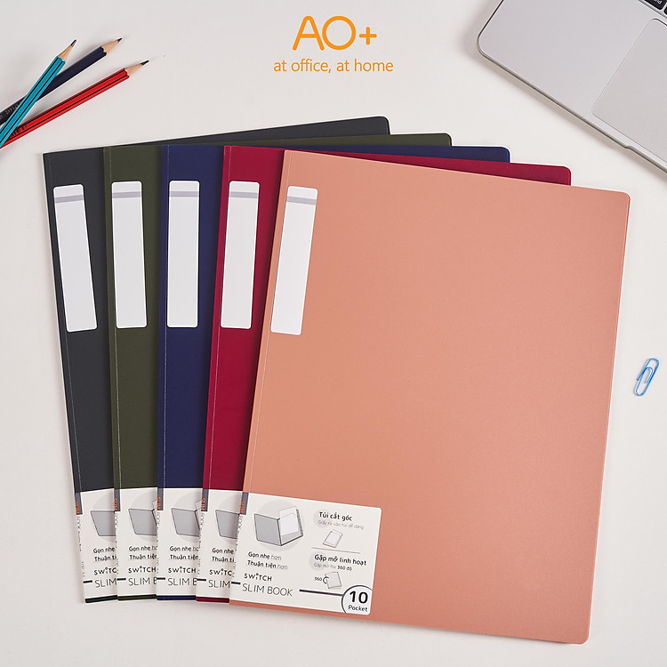 Bìa 10 Lá Slim Book A4 (Đỏ)