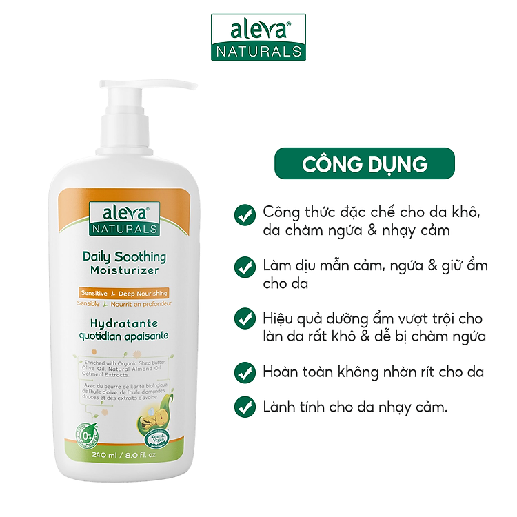 Sữa dưỡng thể mịn da cho bé Aleva Chính hãng Ưu đãi - Hình ảnh 3