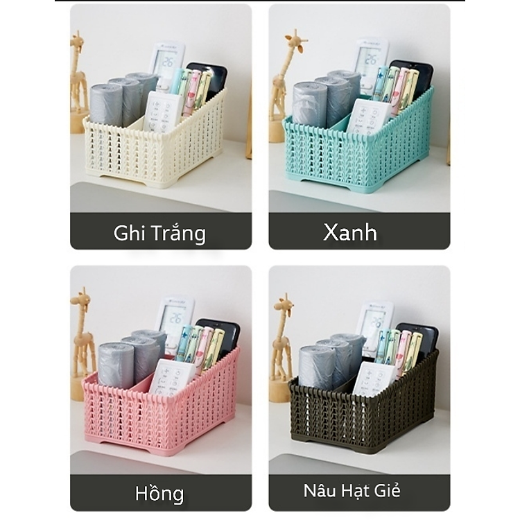 Khay Nhựa Luxury Giả Mây Hàn Quốc M-SL4005 (trắng ghi) - Ảnh 3