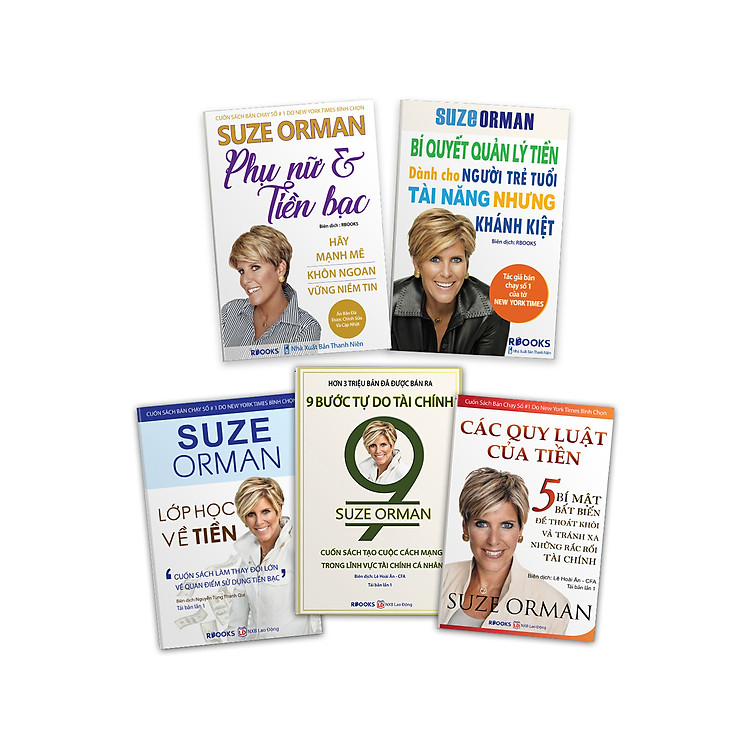 Bộ Sách Bí Quyết Quản Lý Tài Chính Cá Nhân 5 Cuốn: 9 Bước Tự Do Tài Chính + Các Quy Luật Của Tiền + Lớp Học Về Tiền + Phụ Nữ Và Tiền Bạc + Bí Quyết Quản Lý Tiền Dành Cho Người Trẻ Tuổi Tài Năng Nhưng Khánh Kiệt
