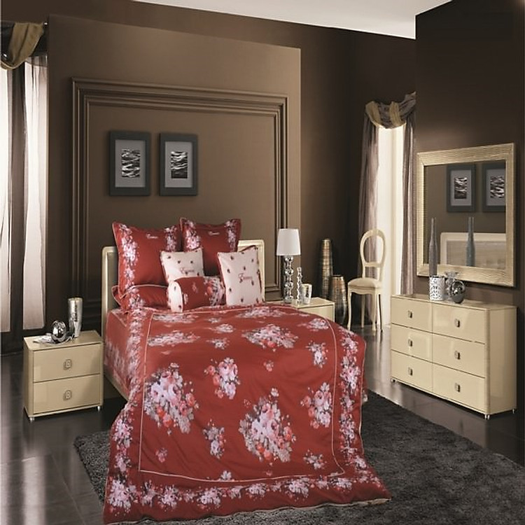 Bộ Ga Chun 5 Món Cotton Chần Everon EP1527 (1.8 x 2 m)