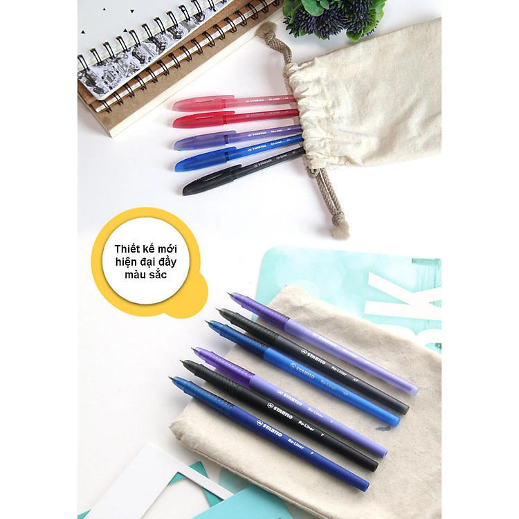 Bộ Bút Bi STABILO Re-Liner F 0.7mm (3 chiếc) - Ảnh 6