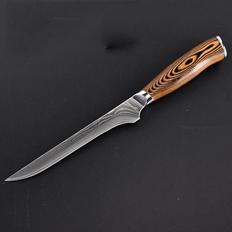 DAO BẾP NHẬT BẢN CLASSIC BONING THÉP DAMASCUS MÃ HDT120