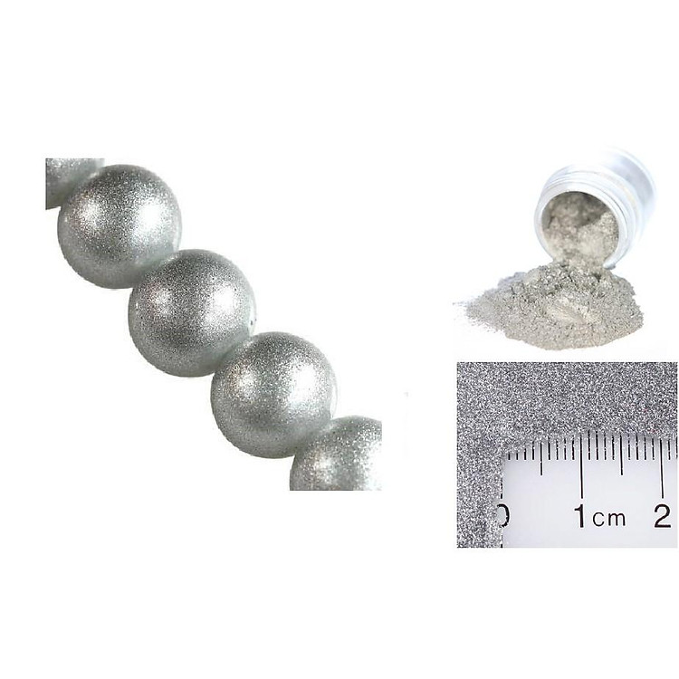 Bột nhũ ánh kim siêu mịn trang trí (màu bạc)