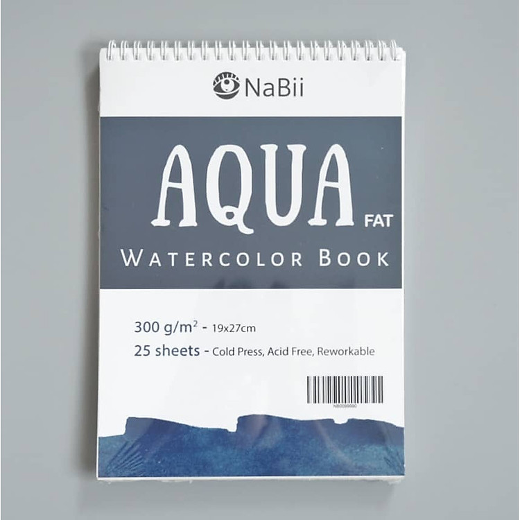 Sổ vẽ Màu Nước Nabii Aqua Fat 300gsm