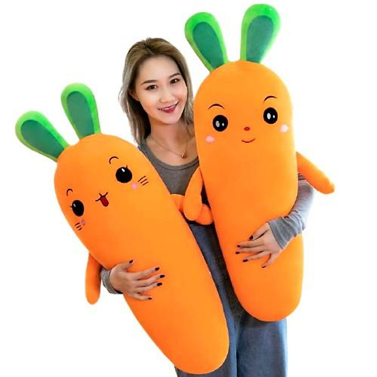 Gấu Bông Cà Rốt Mặt Thỏ - Cà Rốt Nhồi Bông Cao Cấp