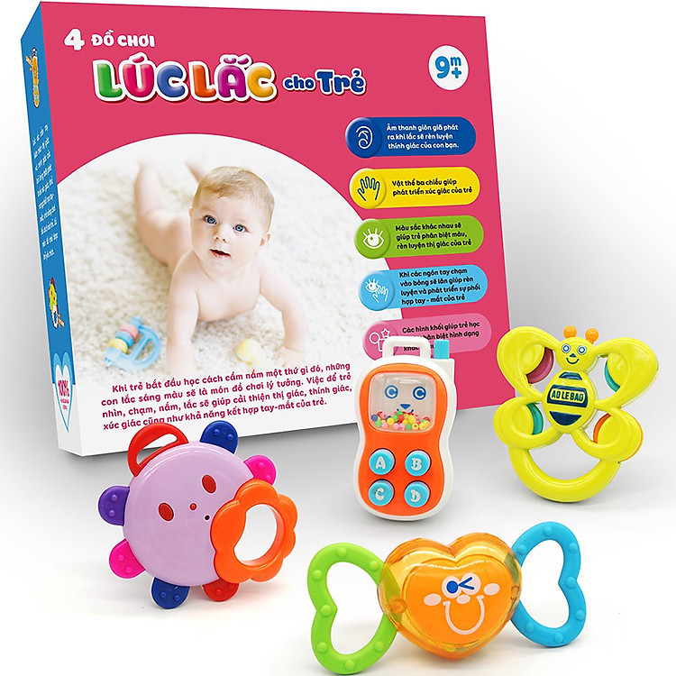 Mua Combo 4 Đồ Chơi Lúc Lắc Happy Baby Chính hãng Giá rẻ