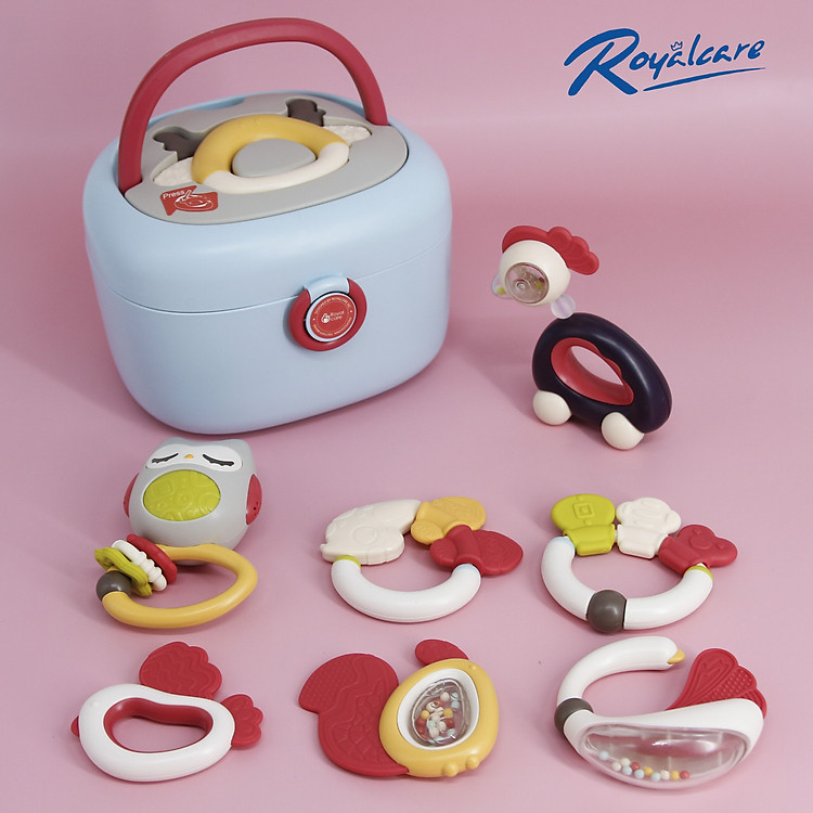 Đồ chơi xúc xắc gặm nướu 8 món RoyalCare Chính hãng Giá tốt