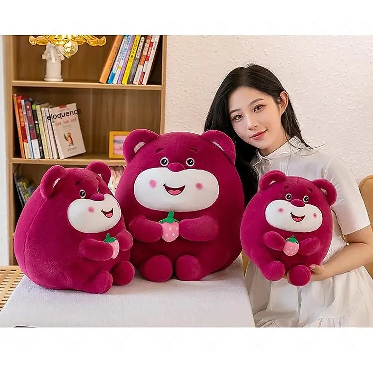 Thú nhồi bông Lotso ôm dâu 20cm Chính hãng Giá rẻ - Hình ảnh 4
