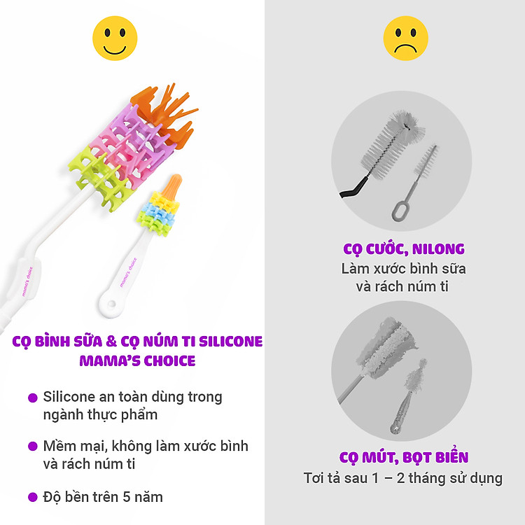 Bộ Cọ Rửa Bình Sữa Mama’s Choice Giá rẻ - Hình ảnh 3