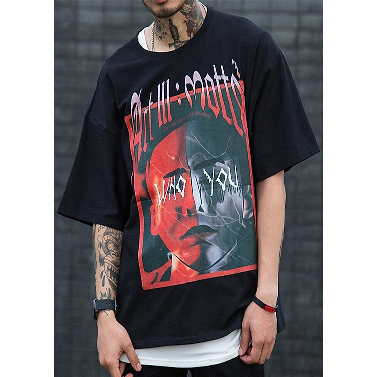 Áo Thun Unisex Phối Hình Who You