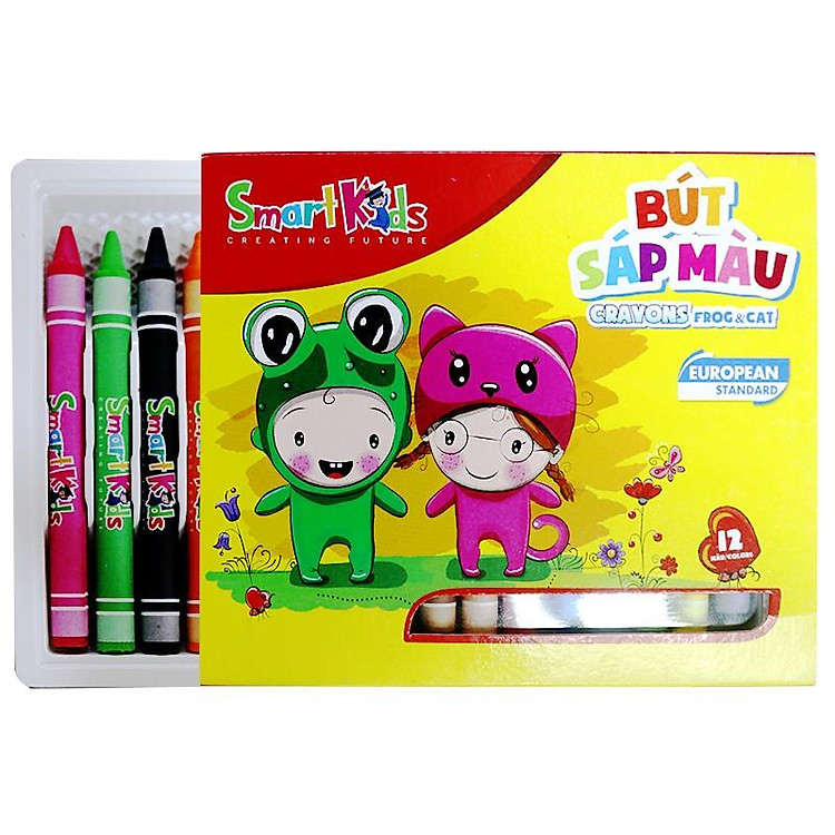 Sáp Màu Smartkids FROG và CAT (12 màu) - Ảnh 2
