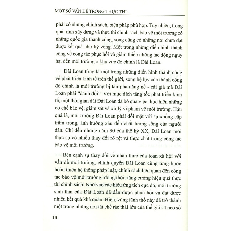 Một Số Vấn Đề Trong Thực Thi Chính Sách Bảo Vệ Môi Trường Của Đài Loan Và Những Gợi Mở Cho Việt Nam - Ảnh 4