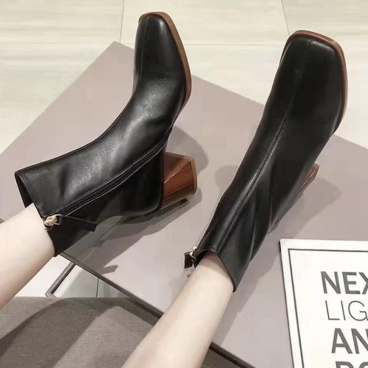Boot Nữ Hàn Quốc Đế Cao 5 phân ,Boot Cao Mũi Vuông Han Quốc Sang Chảnh