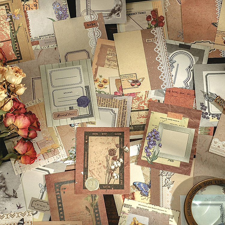 Gói 30 tờ giấy note khung hoa trang trí sổ tay M850