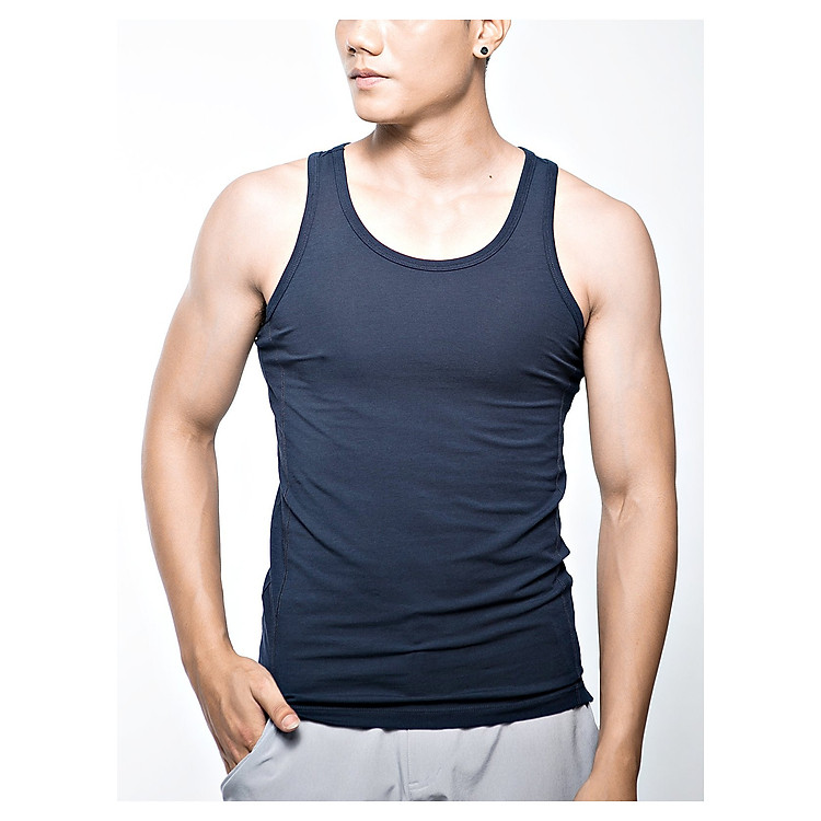Áo Tanktop Aristino ATT002S7 màu xanh tím than 8