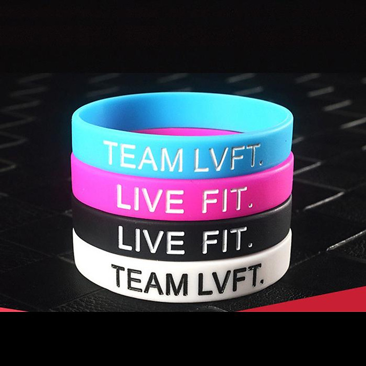 Vòng tay cao su thể thao bộ 4 vòng TEAM LVFT. nam nữ - CS22