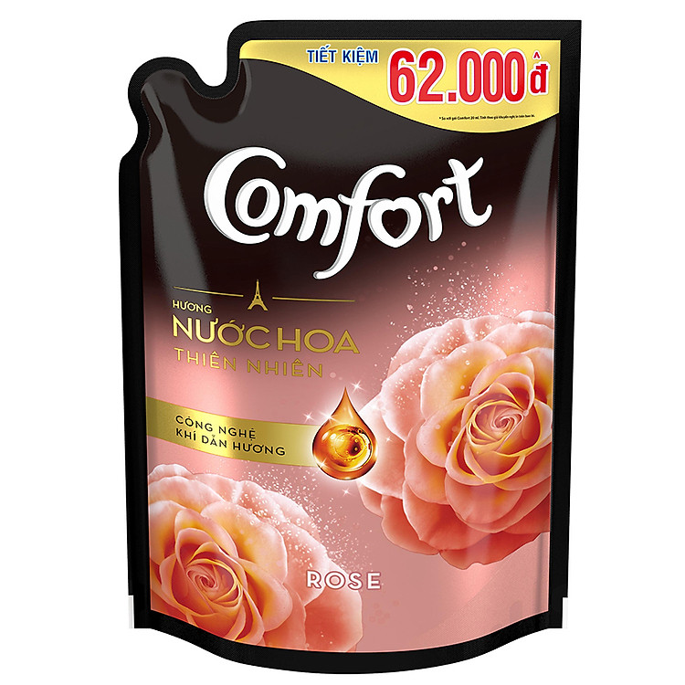 Nước Xả Vải Comfort Hương Nước Hoa Thiên Nhiên Rose (1.5L)