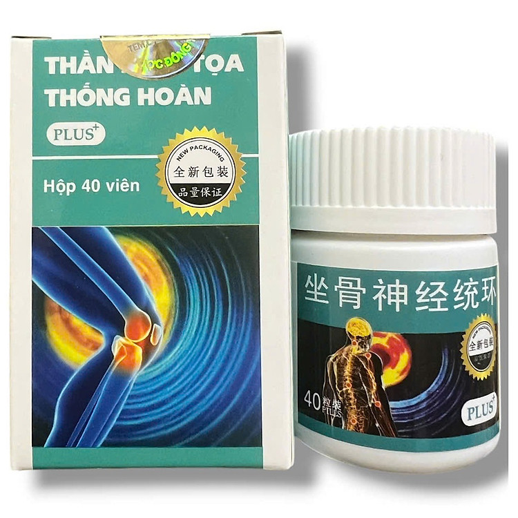 Viên uống đau nhức xương khớp, tê bì chân tay Thần kinh tọa thống hoàn xuất xứ Malaysia - Hộp 40 viên - Mã số 2129