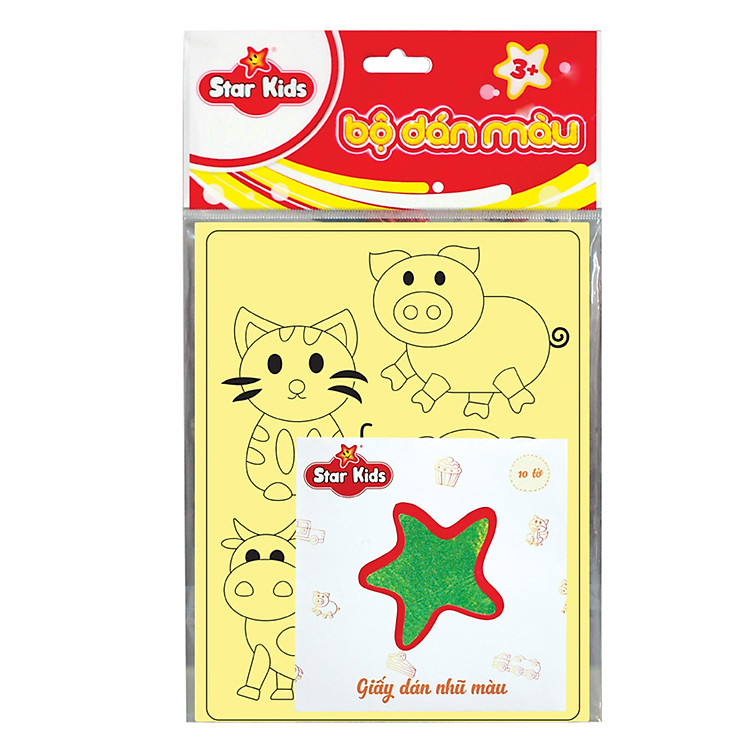 Bộ Tranh Dán Màu Thế Giới Thú Cưng STAR KIDS (K-603)