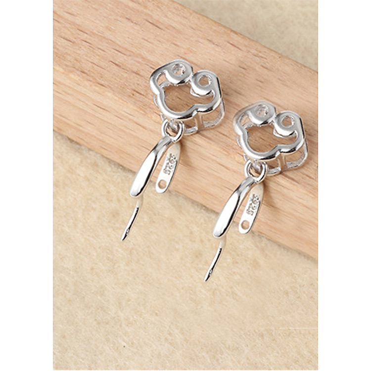 Combo 2 cái Khoen bạc móc mặt dây chuyền phật, tỳ hưu, hồ ly - Ngọc Quý Gemstones