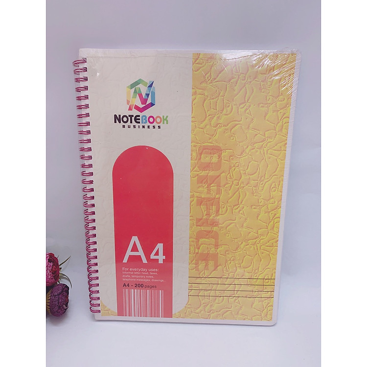 Sổ kẻ ngang A4 lò xo 200 trang
