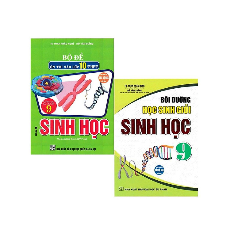 Sách - Combo Bộ Đề Ôn Thi Vào Lớp 10 THPT Môn Sinh Học + Bồi Dưỡng Học Sinh Giỏi Sinh Học 9 - Phan Khắc Nghệ (Bộ 2 Cuốn)