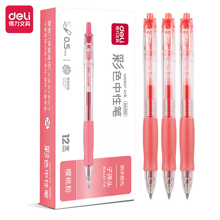 Bút Bi Nước Mực Gel 10 Màu (Ngòi 0.5mm)