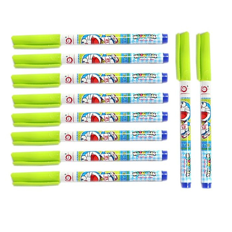 Bút Lông Kim Điểm 10 Doraemon FL-08/DO (10 chiếc)