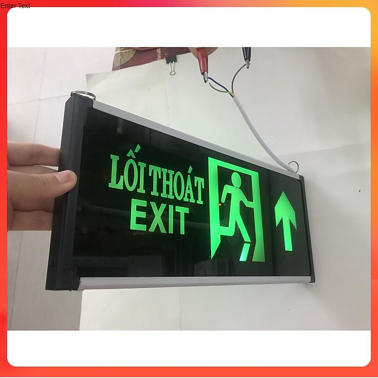 Đèn exit thoát hiểm 2 mặt có hình người, mũi tên chỉ hướng cao cấp