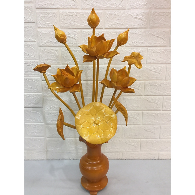 Hoa sen chất liệu gỗ M099