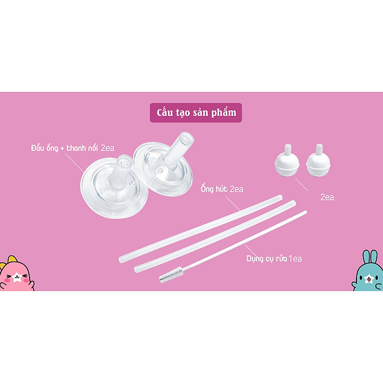 Bộ ống hút IBYEOL Friends cho bé Chính hãng Giá rẻ - Hình ảnh 5
