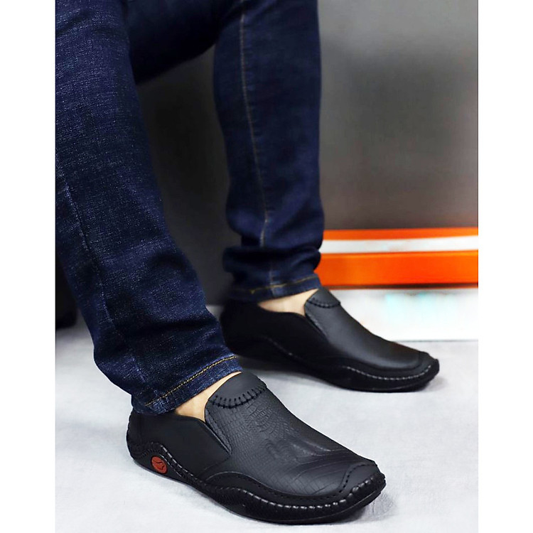 Giày Lười Nam Da Bò Vân Vuốt Cá Sấu Cao Cấp UDANY - GLN25
