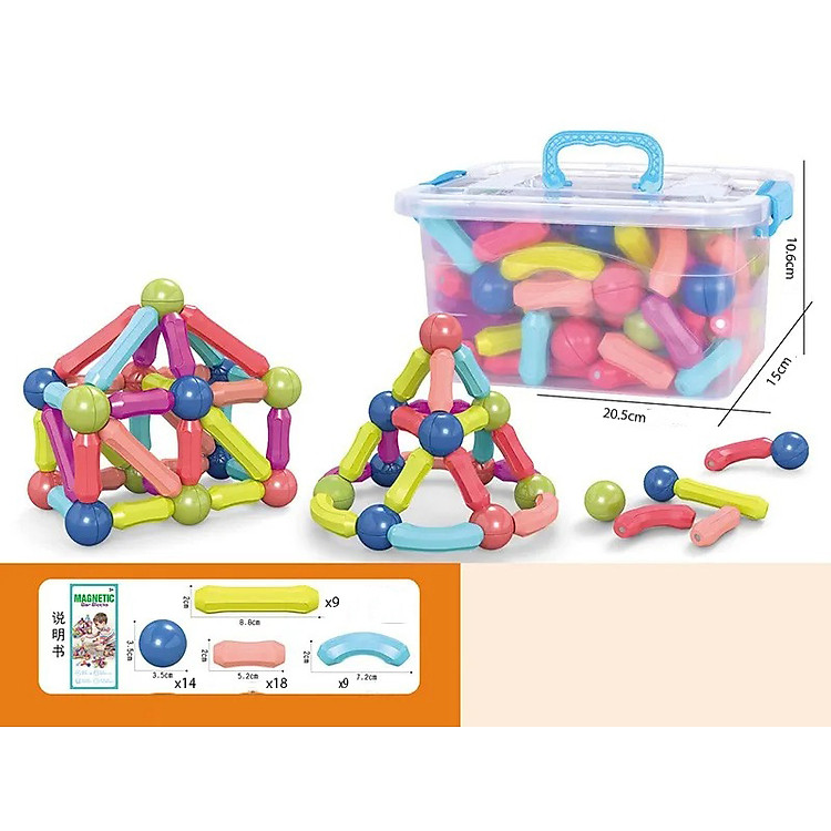 Bộ Nam Châm Xếp Hình Nubie – 50 chi tiết Chính hãng Tiết kiệm